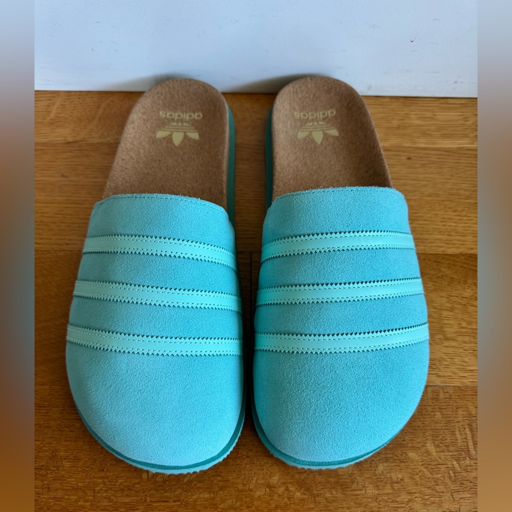 adidas Adimule Lea Slide
Aqua 
Men’s  12